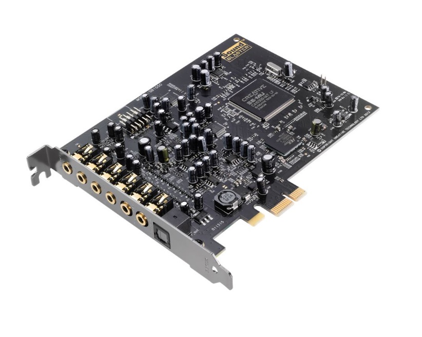  Sound Card: Sound Blaster Audigy RX, PCIe 7.1 Surround Sound Multi-Channel with Dual Microphone Input  