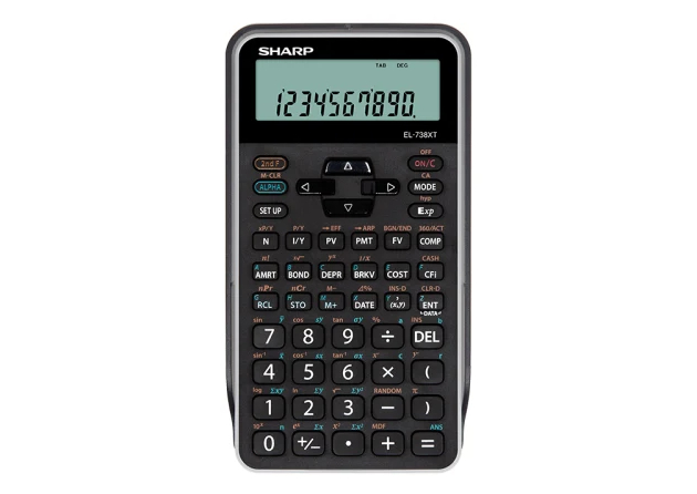  Financial Calculator With Scientific Functions - Large 2 line LCD display, with 3-digit punctuation  