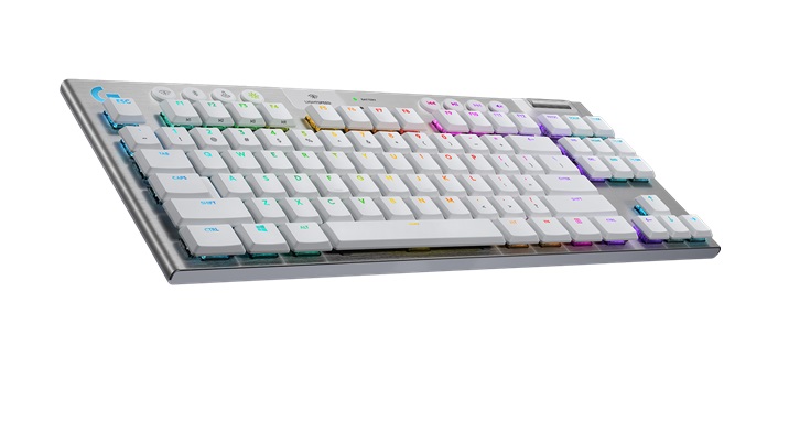  <b>Gaming Keyboard:</b> G915 (WHITE TACTILE) TKL LIGHTSPEED Wireless RGB Mechanical Gaming Keyboard  