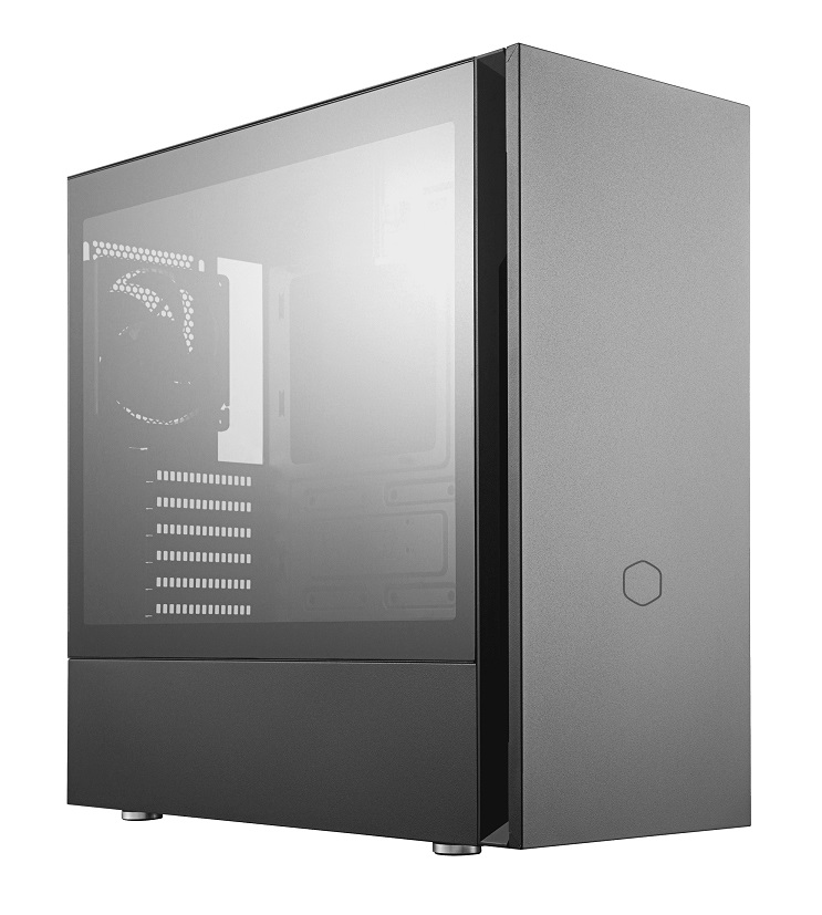  <b>Mid-Tower Case</b>: Silencio S600 TG - Black<BR>1x 5.25" Bay, 2x 120mm Fans, 2x USB 3.2, SD Card Reader, Tempered Glass Side Panel, Supports: ATX/mATX/mini-ITX  