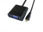 Cable Adapter: Micro HDMI(M) to VGA(F) 15CM Cable Adapter: Micro HDMI(M) to VGA(F) 15CM