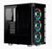 <b>Mid-Tower Case</b>: iCUE 465X RGB - Black<BR>3x 1200 RGB-LED Fans, 2x USB 3.0, Tempered Glass Side & Front Panel, Supports: ATX/mATX/mini-ITX <b>Mid-Tower Case</b>: iCUE 465X RGB - Black<BR>3x 1200 RGB-LED Fans, 2x USB 3.0, Tempered Glass Side & Front Panel, Supports: ATX/mATX/mini-ITX