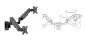 Dual Monitor Wall Mounted Gas Spring Monitor Arm 17"-32",Weight Capacity (per screen) 8kg Dual Monitor Wall Mounted Gas Spring Monitor Arm 17"-32",Weight Capacity (per screen) 8kg