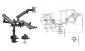 Aluminum Pole mount Mechanical spring monitor with Laptop holder Aluminum Pole mount Mechanical spring monitor with Laptop holder