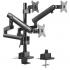 Triple Monitor Aluminum Slim Pole Held Mechanical Spring Monitor Arm Triple Monitor Aluminum Slim Pole Held Mechanical Spring Monitor Arm