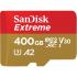 MICRO SD:400GB Extreme microSDXC,U3,C10,A2,UHS-I,160MB/s R,90MB/sW,4x6,SDadaptor,LifetimeLimited MICRO SD:400GB Extreme microSDXC,U3,C10,A2,UHS-I,160MB/s R,90MB/sW,4x6,SDadaptor,LifetimeLimited