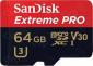 MICRO SD:EXTREME PRO MICROSDXC SQXCY 64GB V30 U3 C10 A2 UHS-I 170MB/S R 90MB/S W 4X6 SD ADAPTOR MICRO SD:EXTREME PRO MICROSDXC SQXCY 64GB V30 U3 C10 A2 UHS-I 170MB/S R 90MB/S W 4X6 SD ADAPTOR