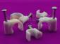 Wall cable clip mount nail 100pc bag 5mm, white Wall cable clip mount nail 100pc bag 5mm, white