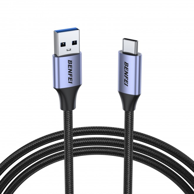  USB 3.0 to USB-C 5Gbps High-Speed Data Sync & 3A Charging Nylon Braided Cable 3M  