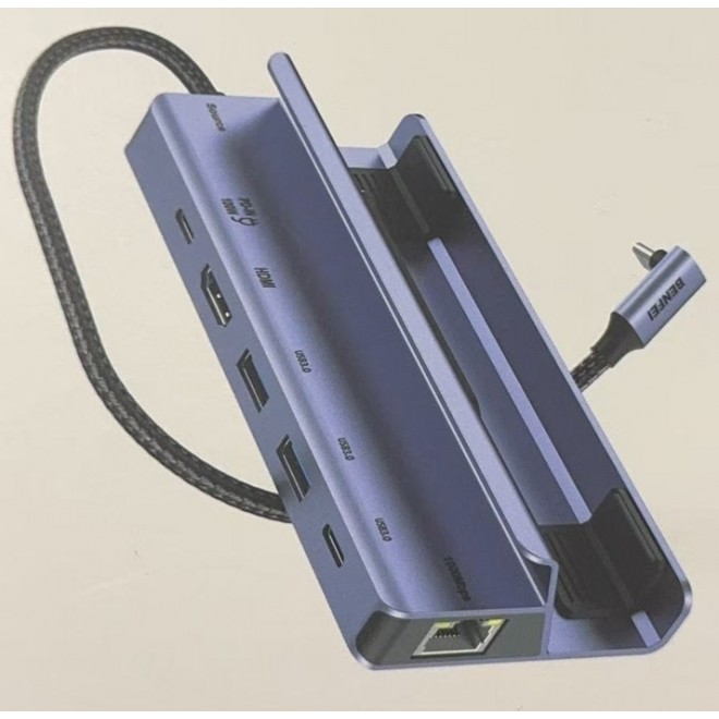  6 in 1 USB Type-C Docking 1x HDMI 4K @60Hz, 2x USB-A 3.0, 1x USB-C 3.0, 1x USB-C PD, 1x RJ45  