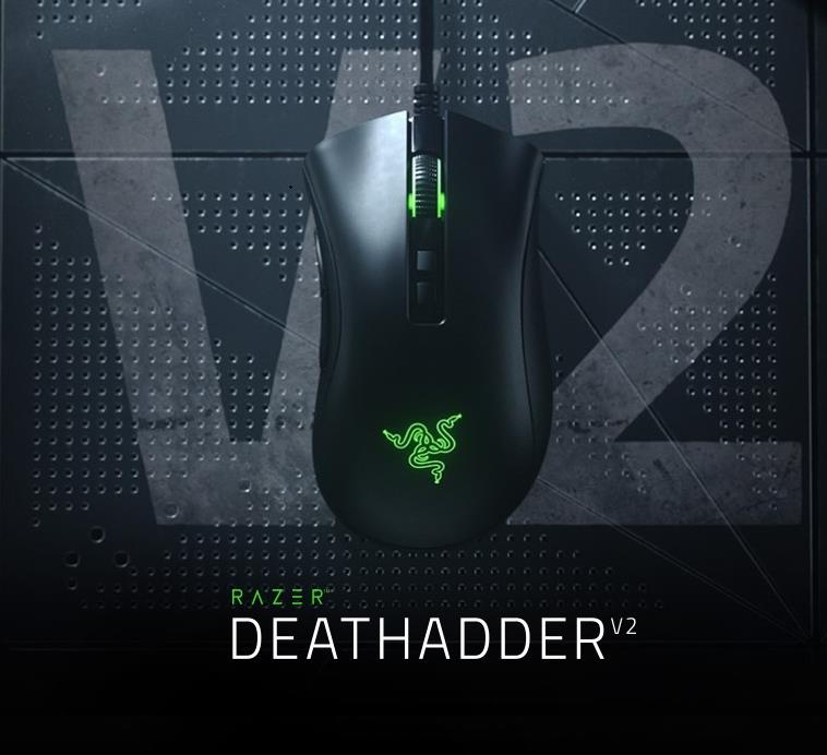  <b>Wired Gaming Mouse:</b> DeathAdder V2 - Ergonomic Wired Gaming Mouse  