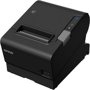  TM-T88VI-241 Receipt Printer Black Serial + built-in Ethernet & built-in USB with Power Supply. Order Data Cable and AC line cord separately. 4 Years standard warranty included  