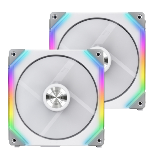  140mm Fan: SL140 UNI Fan - White (2-Pack)<br>140mm ARGB PWM, 500~1500RPM, 30dB(A) Max, Fan Controller Included  