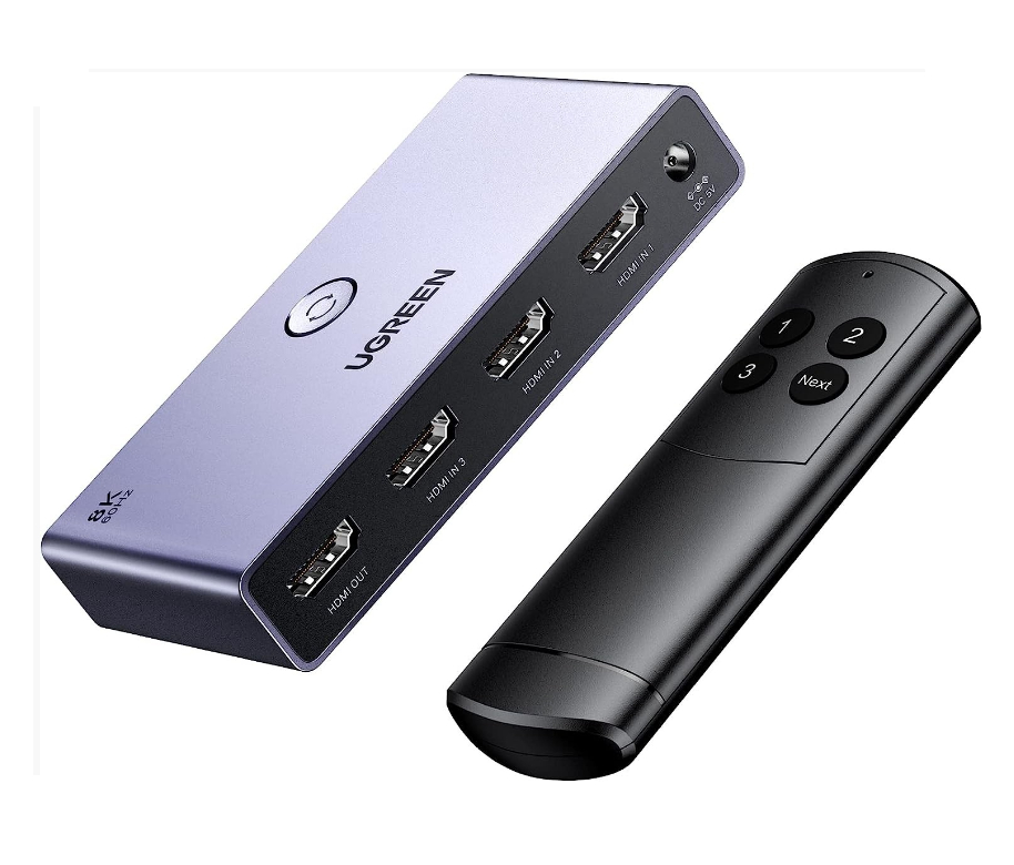  HDMI Switch with Remote 3 in 1 out, 8K@60Hz  