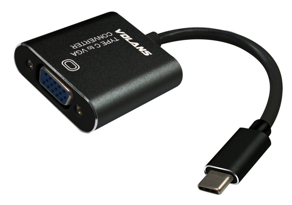  Aluminium Type-C (USB-C) to VGA - Supports 1080P Windows/ Mac OS/ Chrome OS (Not for Desktop PC)  