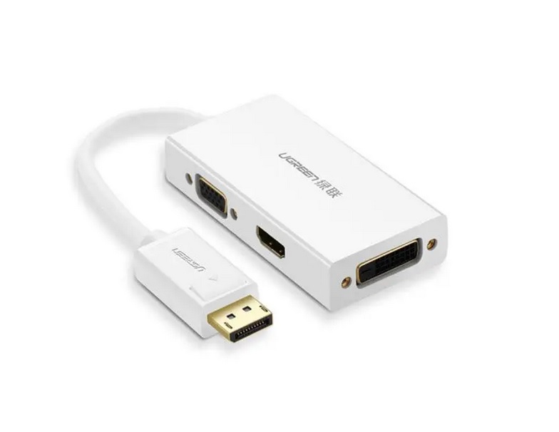  DP to HDMI /VGA/DVI Converter - White  