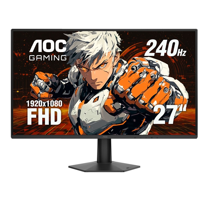  27", IPS, FHD 1920x1080, 240Hz, 0.5ms, 300nits, DisplayPort 1.4, HDMI 2.0, VESA mount  