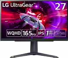  ULTRAGEAR FSYNC HDR10 27" 16:9,IPS,QHD(2560x1440),1ms,165Hz,HDMI(2.0)x2,DP(1.4)x1,TILT,HEIGHT ADJ,PIVOT,VESA100x100,3YR WTY  