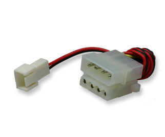  3-Pin Fan to Molex Power 4-Pin (1x Male & 1x Female) 30cm  