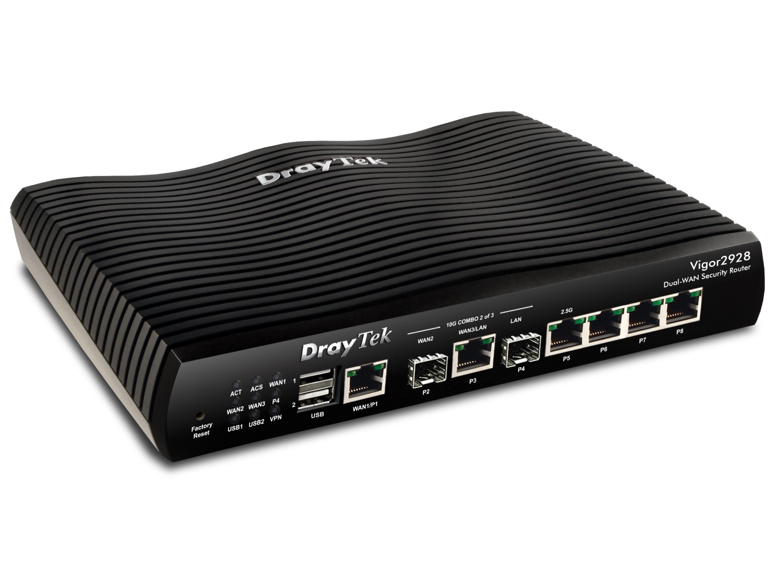  Router: 10G Dual-WAN VPN Security Router - 1x 1GbE Ethernet, 1x 10GbE Ethernet, 1x 10G SFP, 3x 1GbE RJ-45, 1x 2.5GbE RJ-45  