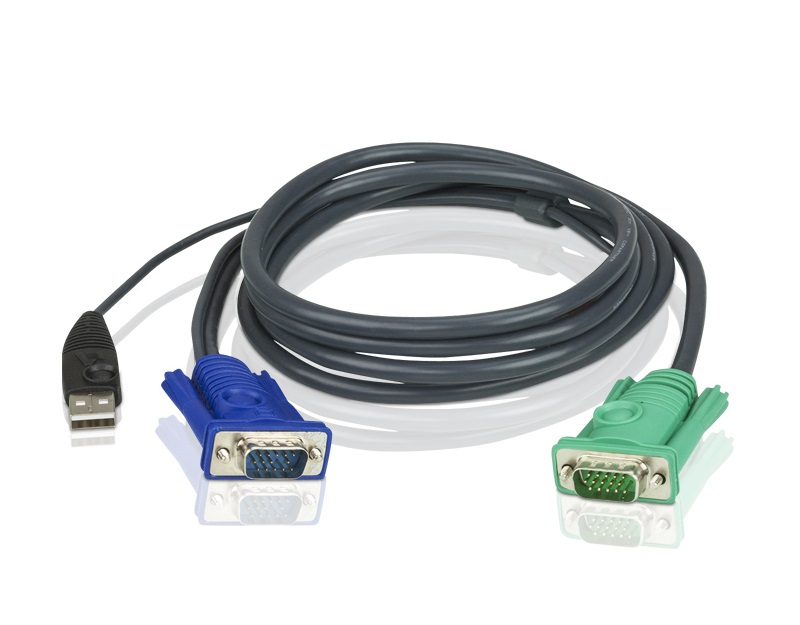  5M USB KVM Cable with 3 in 1 SPHD  