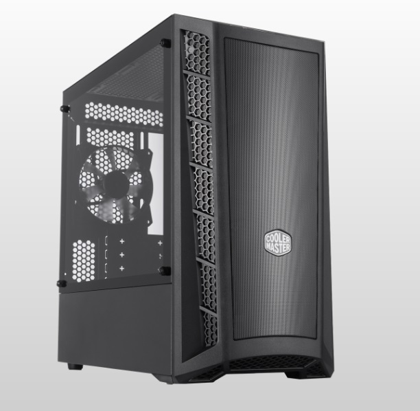  Mini-Tower Case: MasterBox MB311L ARGB - Black<br>2x 120mm ARGB Fans, 2x USB 3.2, Tempered Glass Side Panel, Supports: m-ATX/mini-ITX  