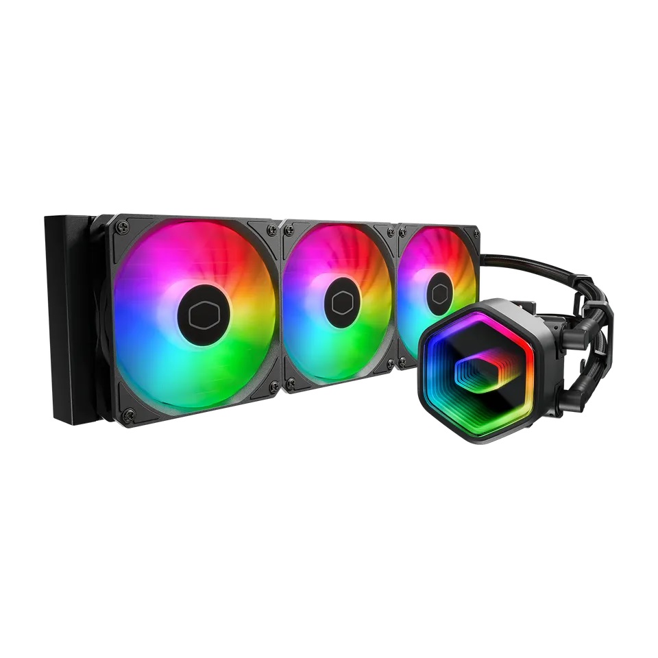  AIO Liquid CPU Cooler: MasterLiquid 360 Core II, 360mm Radiator, 3x 120mm ARGB PWM Fans, 394 x 119.2 x 27.2 mm, Black Colour <br>Support: Intel LGA 1851 / 1700 / 1200 / 1151 / 1150 / 1155 / 1156 - AMD AM5 / AM4 socket  