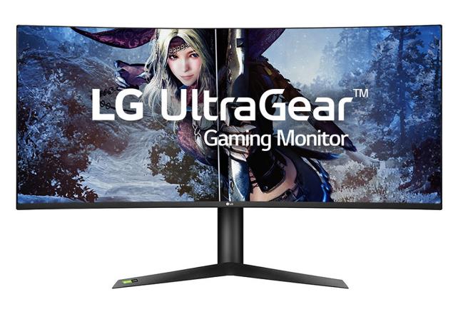  <b>38" UltraGear Curved Monitor:</b> Nano IPS WQHD+ 3840x1600 21:9, 1ms 144Hz HDR 400 Sphere Lighting 2.0 3-Side Virtually Borderless, HDMI/DP, G-Sync, Dynamic Action Sync  