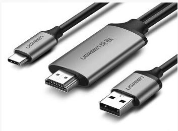  Type-C (USB-C) to HDMI Cable with USB Power 4K @60Hz 1.5m  