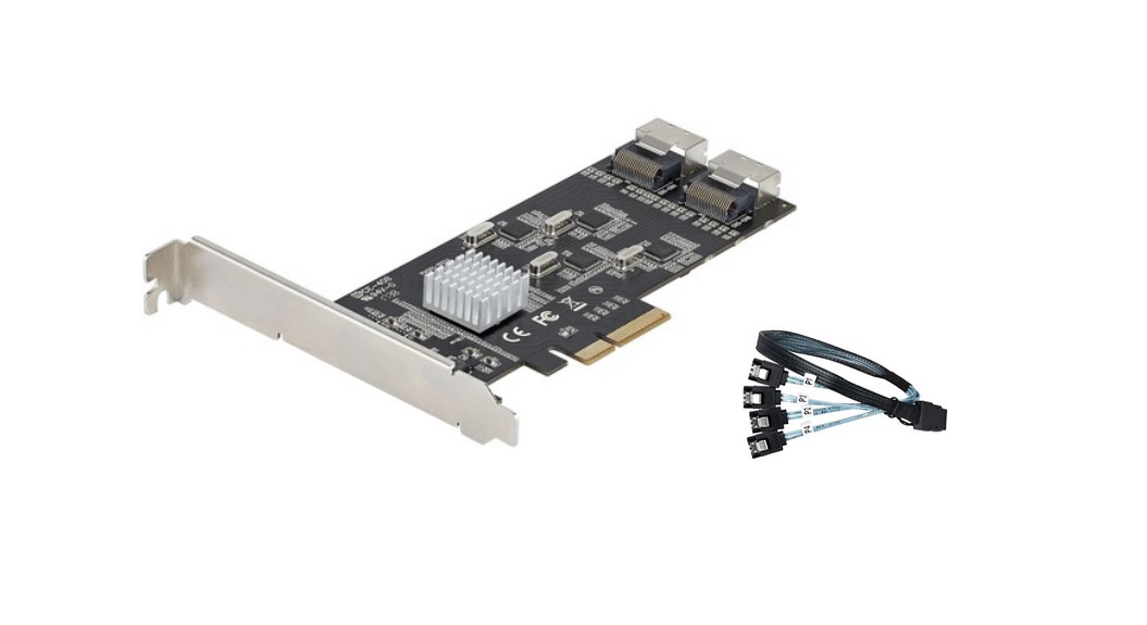  SATA Controller PCIE Card: 8 Total SATA Port(s) 2 SFF-8087 (36 Pin, Internal Mini-SAS) - 8 SATA Port(s) Internal - PC, Mac, Linux  