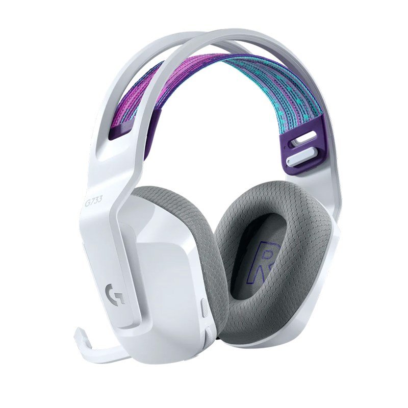  Wireless Gaming Headset: G733 LIGHTSPEED Wireless RGB Gaming Headset - White  