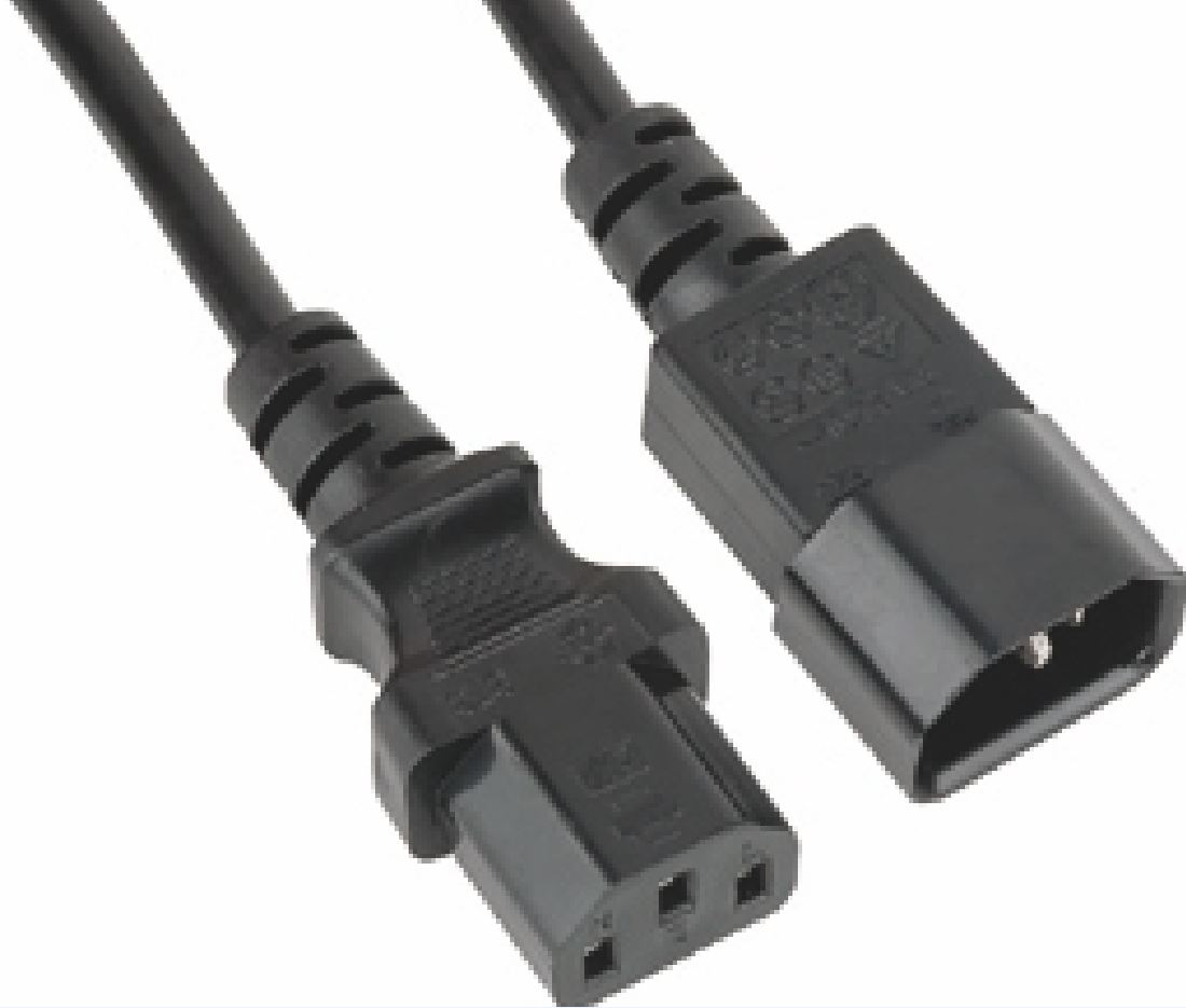  Power Extension Cable: 1.8/2m IEC C13 Male to IEC C14 Female for UPS/Monitor  