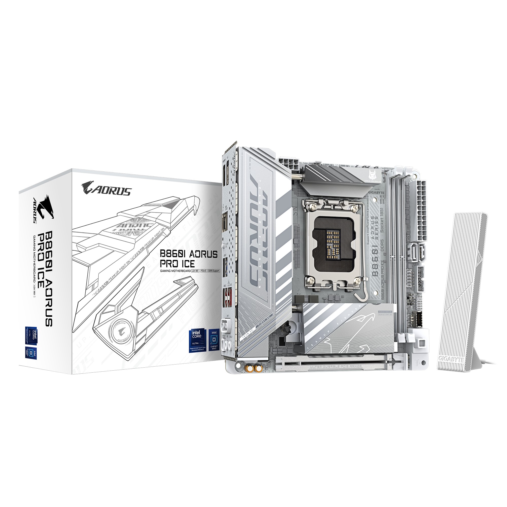  B860 mini-ITX Motherboard: LGA1851 Intel &#174; B860, 4 x DDR5 up to 128 GB, 1x HDMI, 1x DP, 1 x PCI Express x16, 2 x M.2, 2 x SATA, 8x USB 3.2  