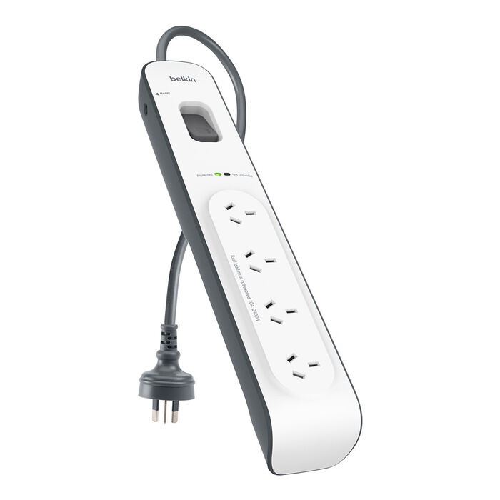  SurgeMaster 4-Outlet Surge Protection Strip With 2M Power Cord - (BSV400au2M), Protects Against Spikes & Surges, CEW $20,000, 2 Years Warranty  