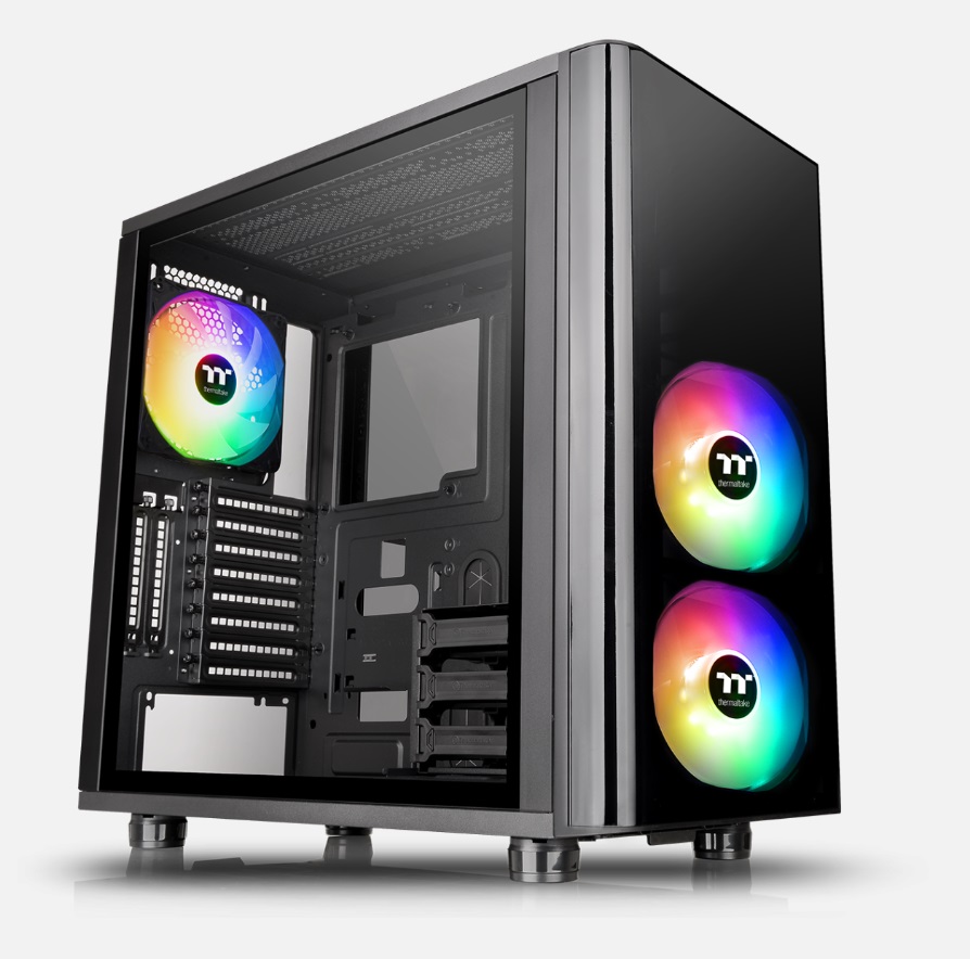  <b>Mid-Tower Case</b>: View 31 TG ARGB - Black<BR>3x 140mm RGB-LED Fans, 2x USB 3.0, 2x USB 2.0, 2x Tempered Glass Side Panels, Supports: ATX/mATX/mini-ITX  