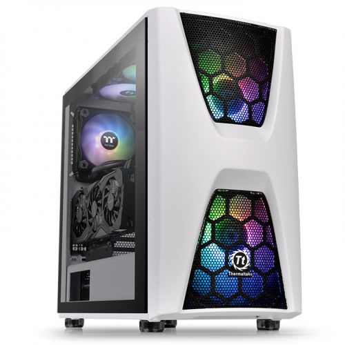  <b>Mid-Tower Case</b>: Commander C34 Snow Edition Tempered Glass ARGB Mid Tower Case  