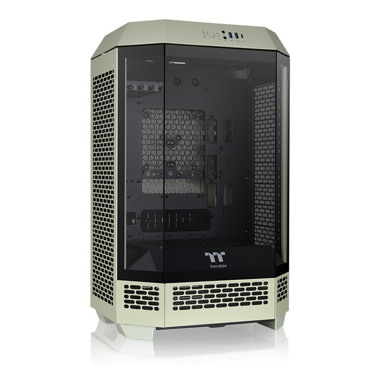  <b>Micro-Tower Case:</b>The Tower 300 - Matcha Green<br>2x 140mm PWM Fans, 2x USB 3.0 + 1x USB Type-C, Tempered Glass Side & Front Panels, Supports: Micro-ATX/mini-ITX  
