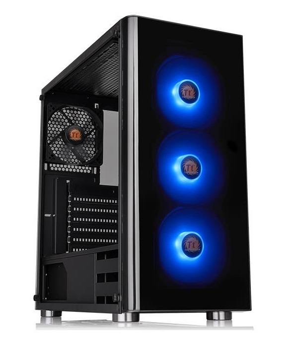  <b>Mid-Tower Case</b>: V200 TG RGB - Black - 500W PSU Included<BR>3x 120mm RGB-LED Fans, 1x 120mm Fan, 1x USB 3.0, 2x USB 2.0, Tempered Glass Side Panel, Supports: ATX/mATX/mini-ITX  