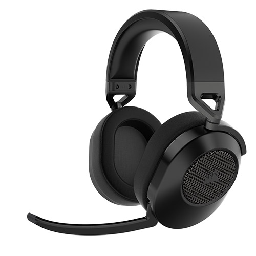  Corsair HS65 WIRELESS Gaming Headset - Black/Carbon<br>Low-latency 2.4GHz wireless audio, Bluetooth, and Dolby Audio 7.1 surround sound on PC  
