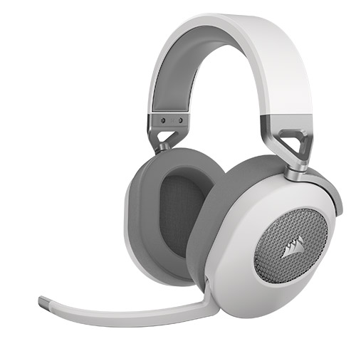  Corsair HS65 WIRELESS Gaming Headset - White<br>Low-latency 2.4GHz wireless audio, Bluetooth, and Dolby Audio 7.1 surround sound on PC  