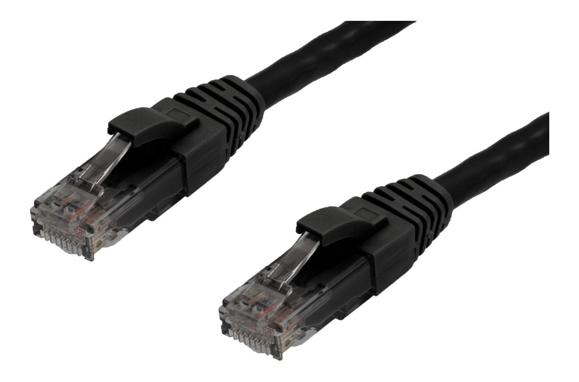 Network Cable: Cat6/6A RJ45 1M Black Cable  