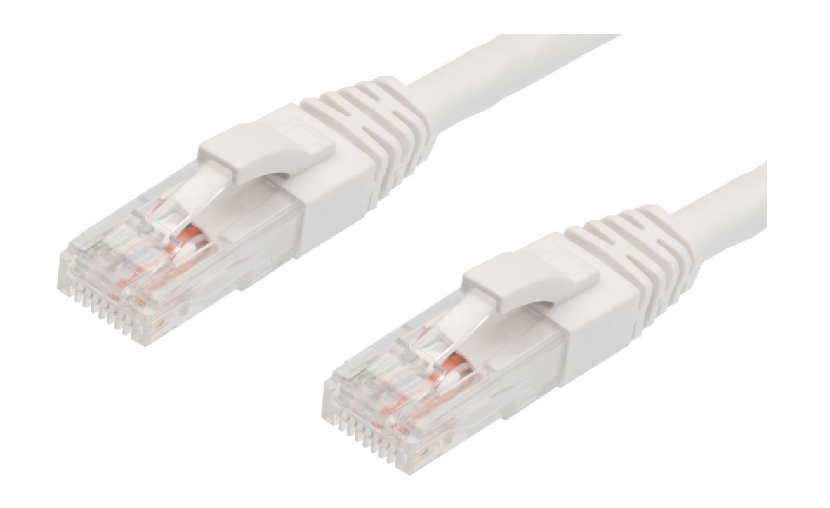  Network Cable: Cat6/6A RJ45 1M White  