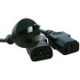  Power Cable: 3 PIN AUS (MALE) - PC & Monitor (2x IEC C13 FEMALE) 2m  