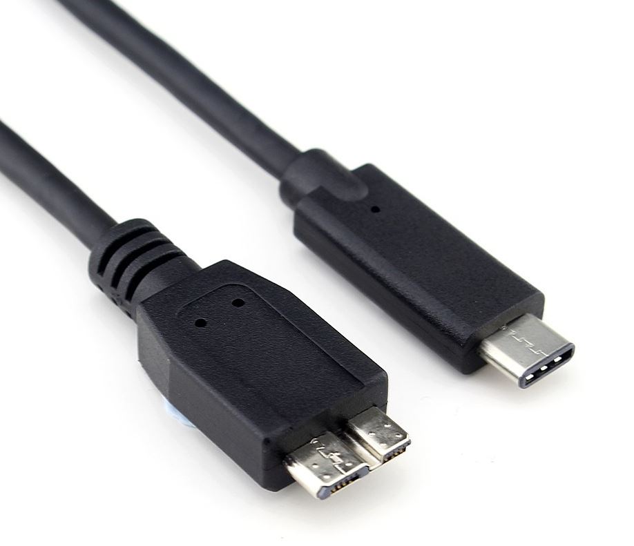  USB-C 3.1 Type-C Male to USB 3.0 Micro B Male Cable 1m  
