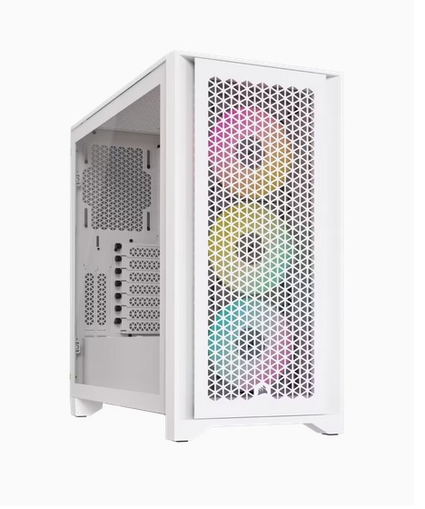  <b>Mid-Tower Case</b> 4000D RGB AIRFLOW - White<br>3x AF120 RGB ELITE Fans, iCUE Lighting Node PRO Controller, 1x USB 3.2, 1x USB Type-C, Supports: ATX/mATX/mini-ITX  