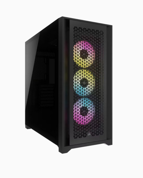  <b>Mid-Tower Case</b> 5000D RGB AIRFLOW - Black<br>3x AF120 RGB ELITE Fans, iCUE Lighting Node PRO Controller, 2x USB 3.2, 1x USB Type-C, Supports: ATX/mATX/mini-ITX  