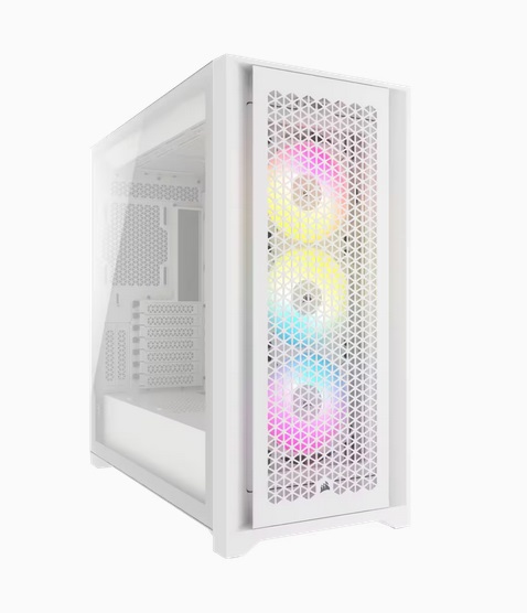  <b>Mid-Tower Case</b> 5000D RGB AIRFLOW - White<br>3x AF120 RGB ELITE Fans, iCUE Lighting Node PRO Controller, 2x USB 3.2, 1x USB Type-C, Supports: ATX/mATX/mini-ITX  