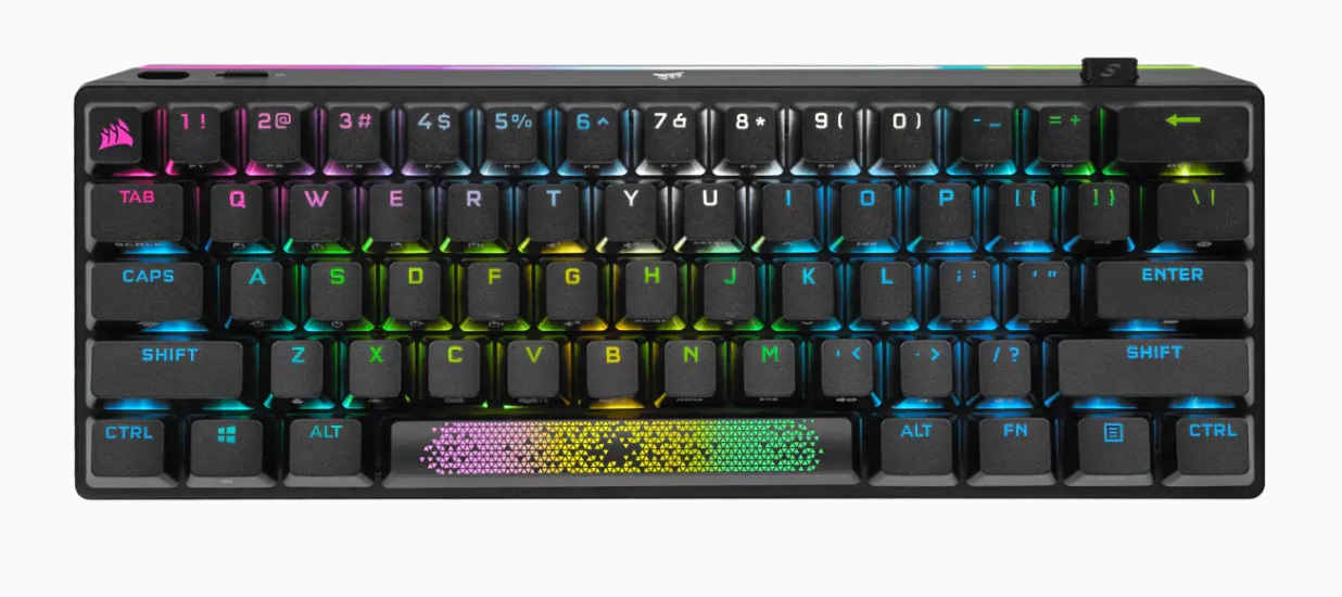  K70 PRO MINI WIRELESS 60% Mechanical CHERRY MX Speed Switch Keyboard with RGB Backlighting - Black  