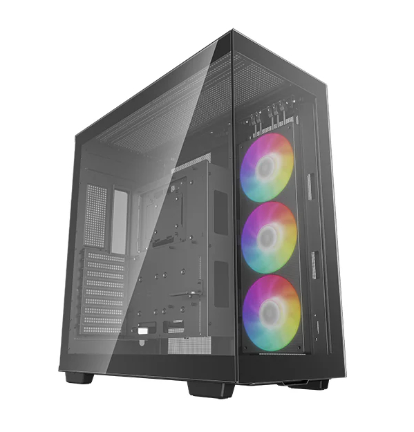  <b>Mid-Tower Case:</b> DeepCool CH780 - Black<br>1x 420mm ARGB Side Fan, 4x USB 3.0 + 1x USB Type-C, PCI-E 4.0 Vertical GPU Mount, Panoramic Tempered Glass Side Panel, Supports: E-ATX/ATX/m-ATX/mini-ITX  