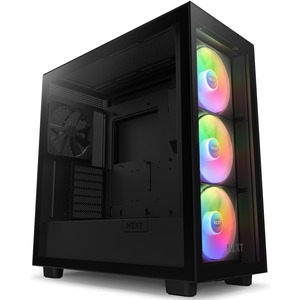  <b>Mid-Tower Case</b>: H7 ELITE - Black<br>Tempered Glass, Pre-installed Fans (Rear 1 x 140mm, Front 3x 140mm RGB Fans), 2 x USB 3.2 Gen 1 Type-A, 1 x USB 3.2 Gen 2 Type-C, 1 x Headset Audio Jack, ATX, Micro-ATX, Mini-ITX  